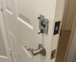 Residential smart lock replacement and locksmith installation service in Lake Worth Beach, FL, and Palm Beach County.